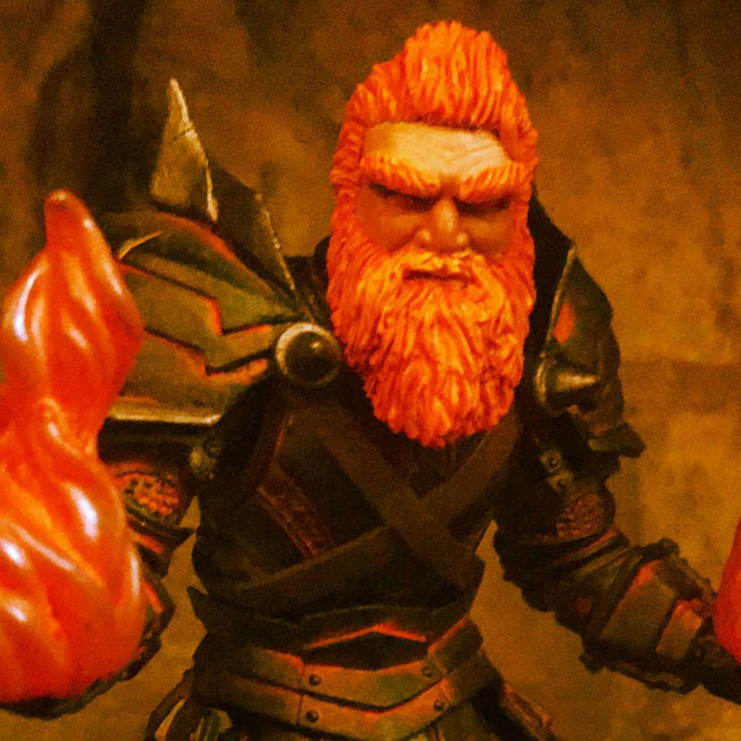 Mythic Legions Fire Dwarf Heat Miser custom